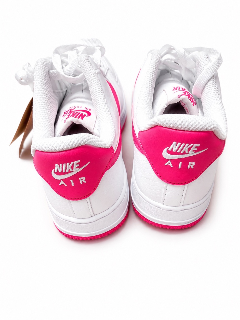 Nike White Sneakers with Hot Pink Swoosh - Picture 3 of 3
